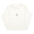Womens White Plain Pullover Jumper Crew Neck Basic Knit Size S Casual Soft