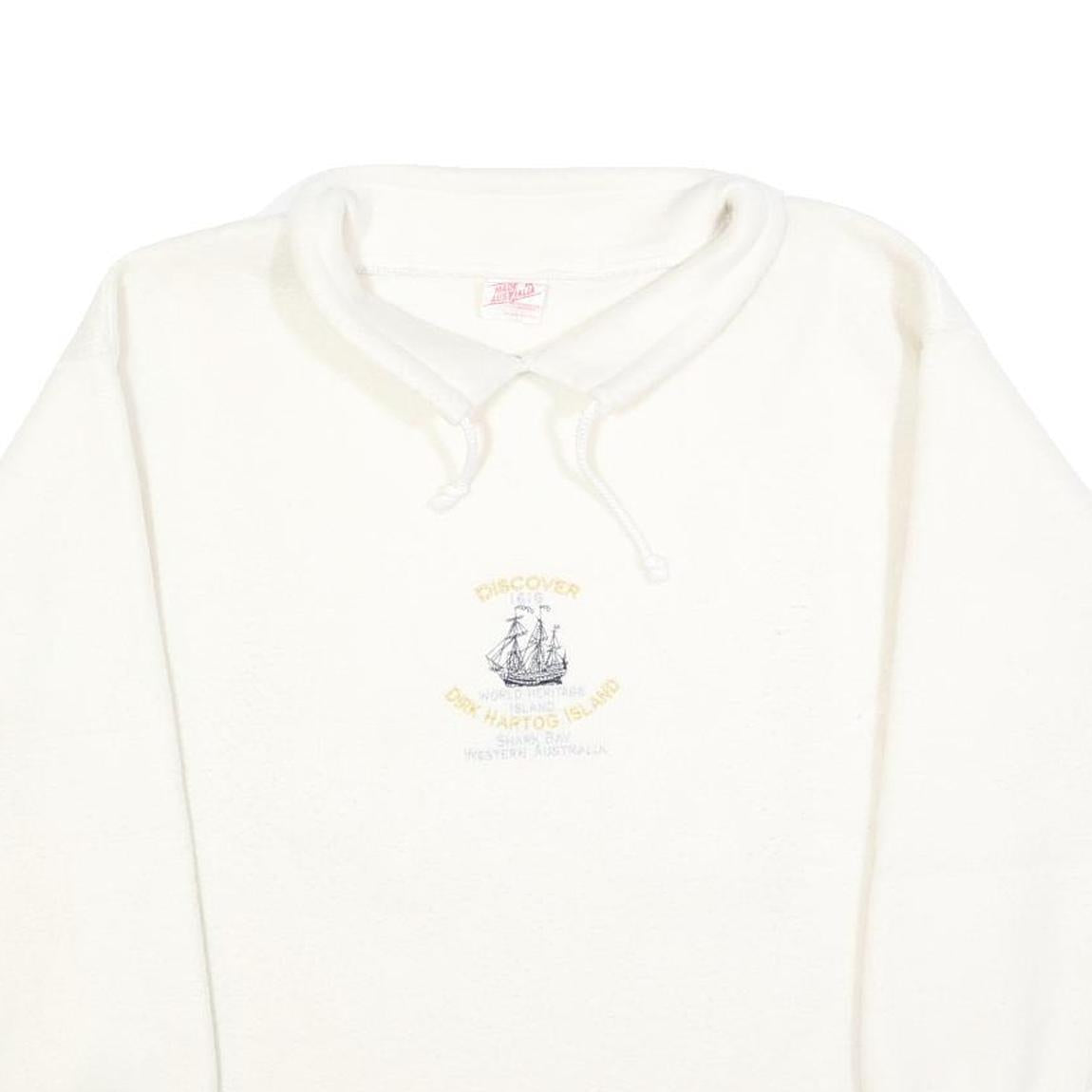 Womens White Plain Pullover Jumper Crew Neck Basic Knit Size S Casual Soft