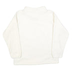 Womens White Plain Pullover Jumper Crew Neck Basic Knit Size S Casual Soft