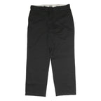 DICKIES Mens Cotton Black Regular Straight Trousers W30 L33 Workwear Zip Closure