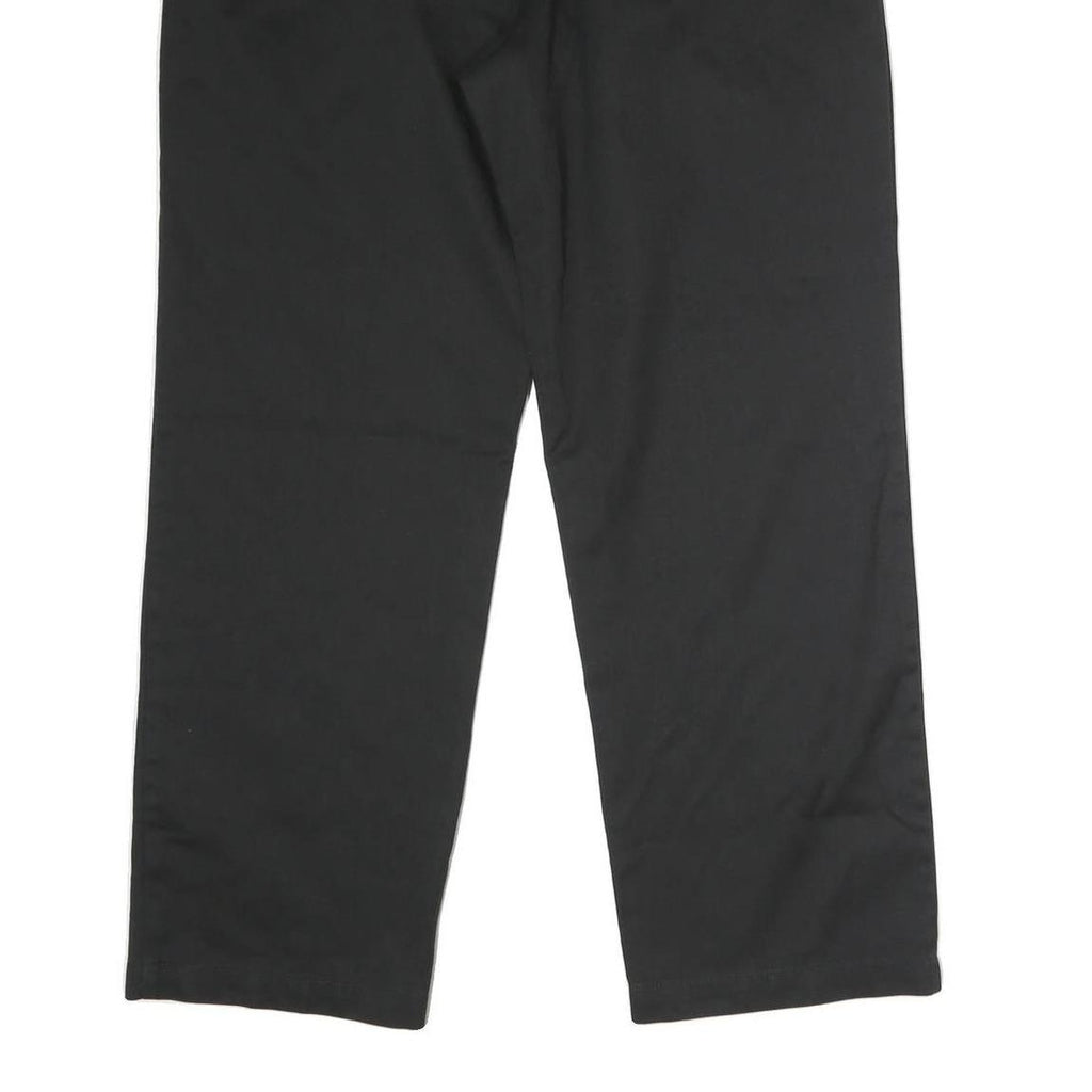 DICKIES Mens Cotton Black Regular Straight Trousers W30 L33 Workwear Zip Closure