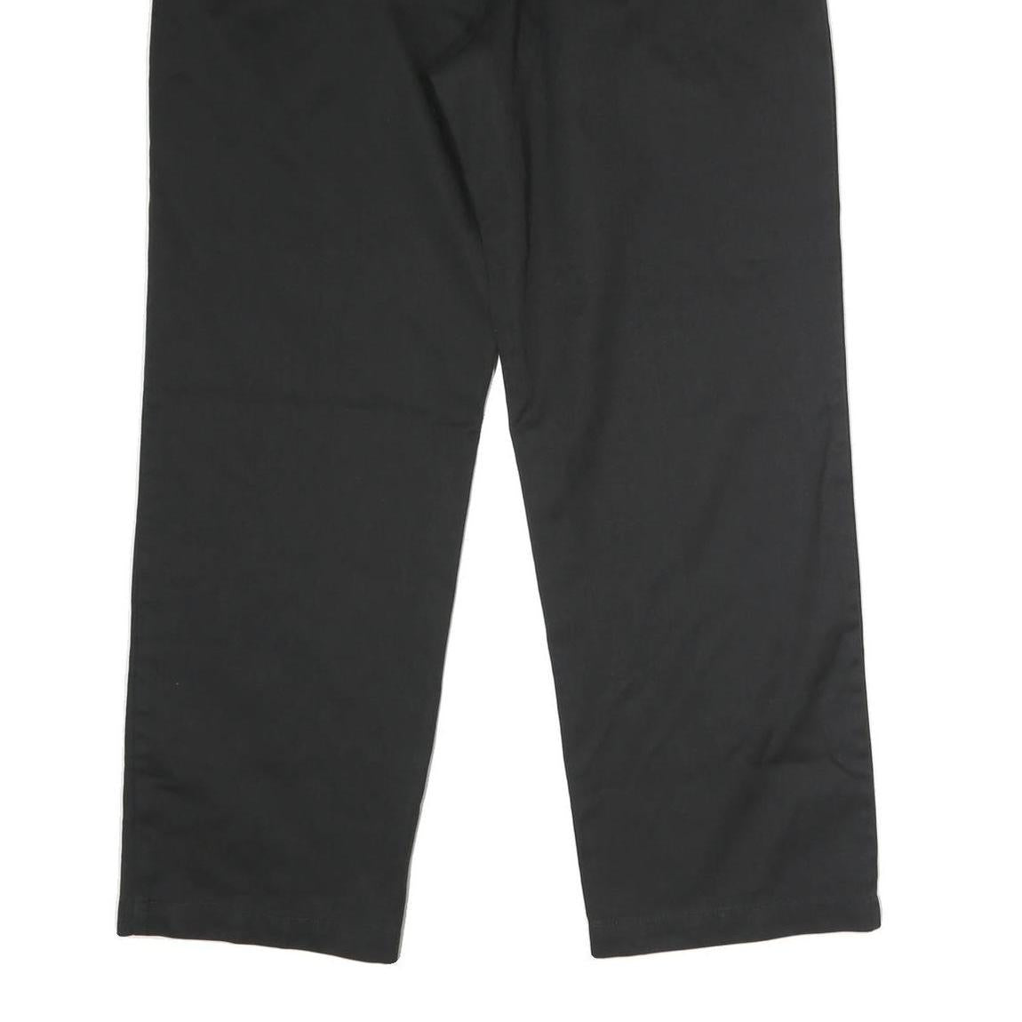 DICKIES Mens Cotton Black Regular Straight Trousers W30 L33 Workwear Zip Closure