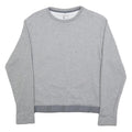 NIKE Womens Grey Sweatshirt Crew Neck S Cotton Blend Pullover Athletic