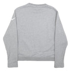 NIKE Womens Grey Sweatshirt Crew Neck S Cotton Blend Pullover Athletic