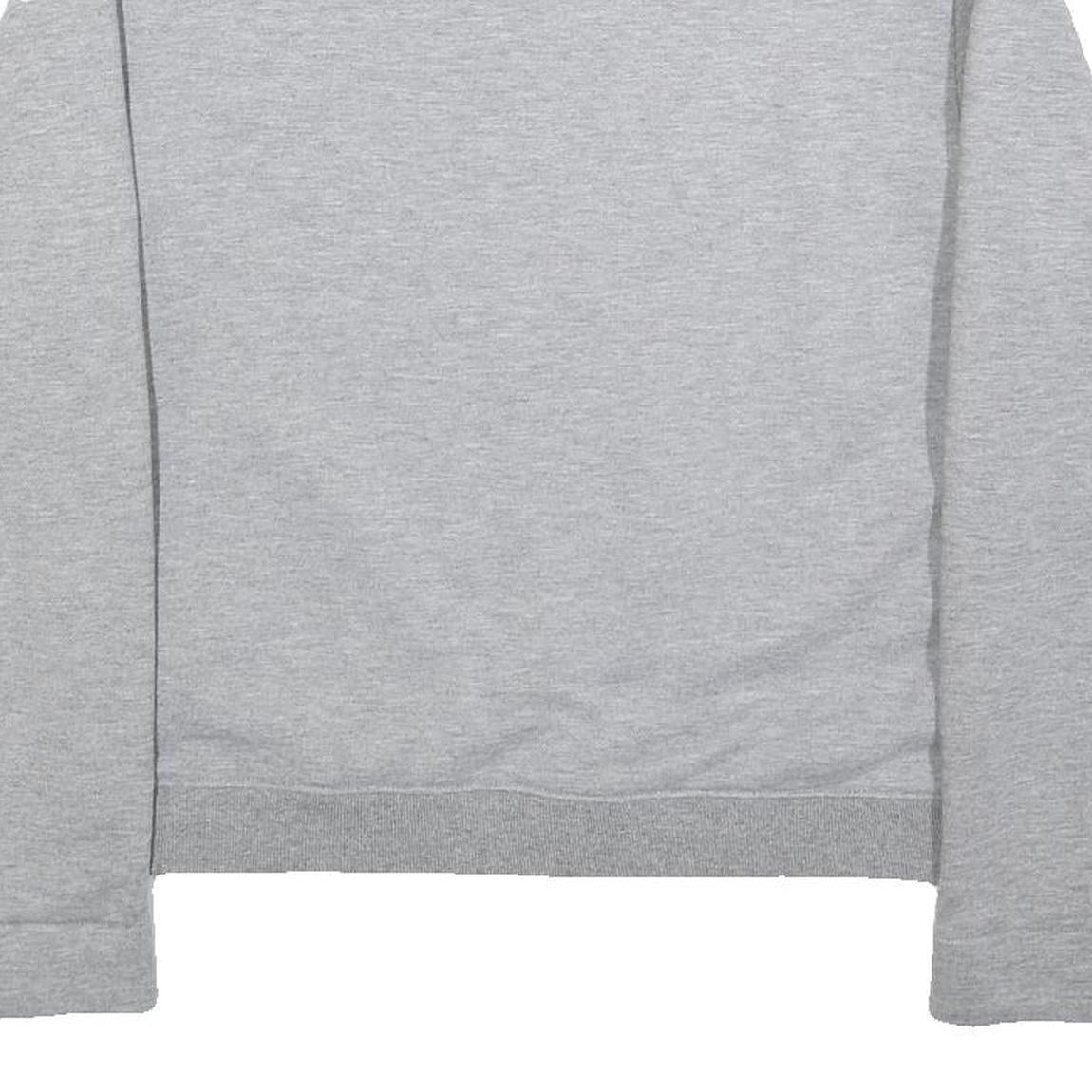 NIKE Womens Grey Sweatshirt Crew Neck S Cotton Blend Pullover Athletic