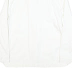 TOMMY HILFIGER Womens White Cotton Blend Button Jacket L Plain Button Pocket