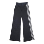 ADIDAS Womens Joggers Black & White Regular Flared UK 10 W24 L33