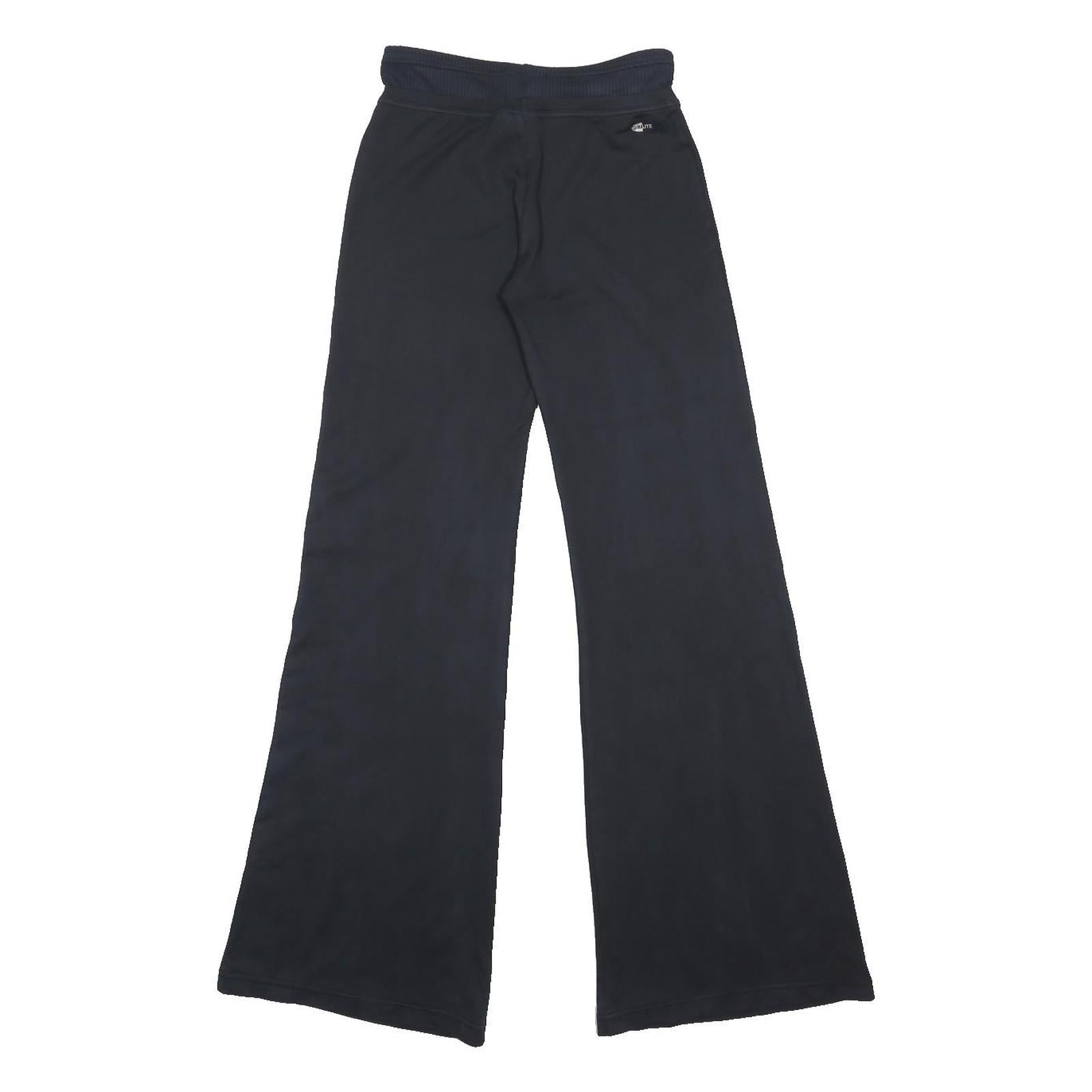 ADIDAS Womens Joggers Black & White Regular Flared UK 10 W24 L33