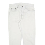 CARHARTT Mens Jeans White Relaxed Straight Denim W36 L30 Workwear Durable Zip