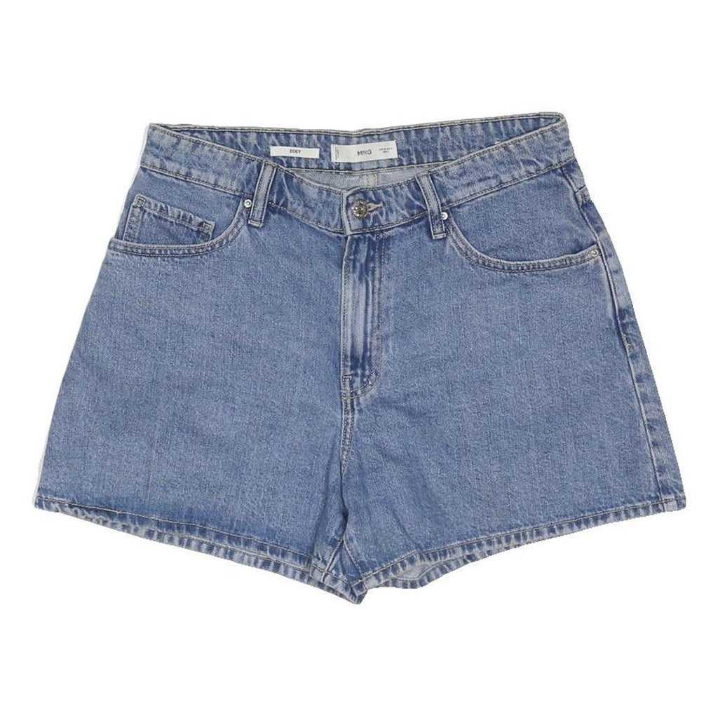 MNG Womens Shorts Blue Denim Casual S W30 Summer Outfit