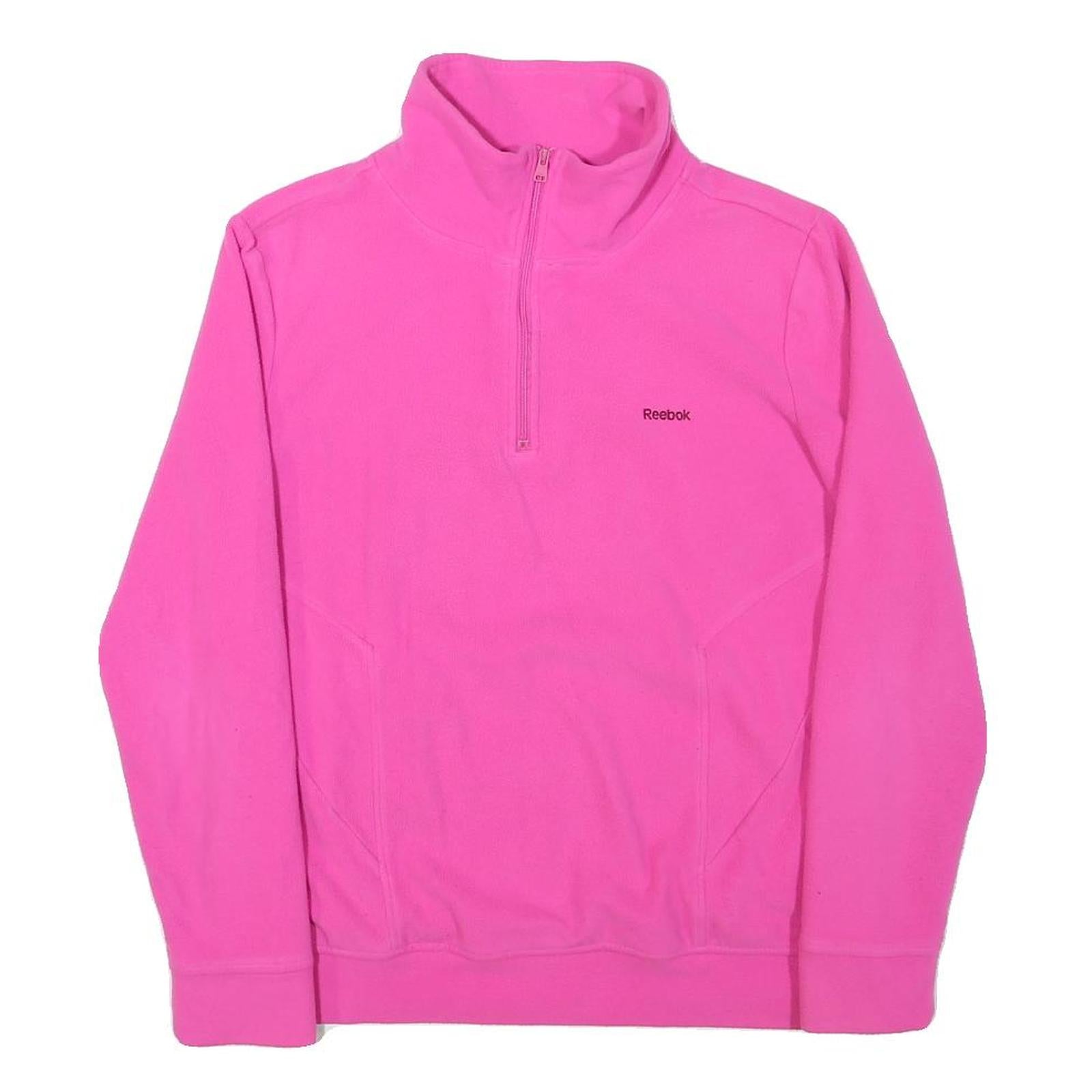 REEBOK Womens Pink Pullover Plain Crew Neck Regular Fit M Sportswear Jumper