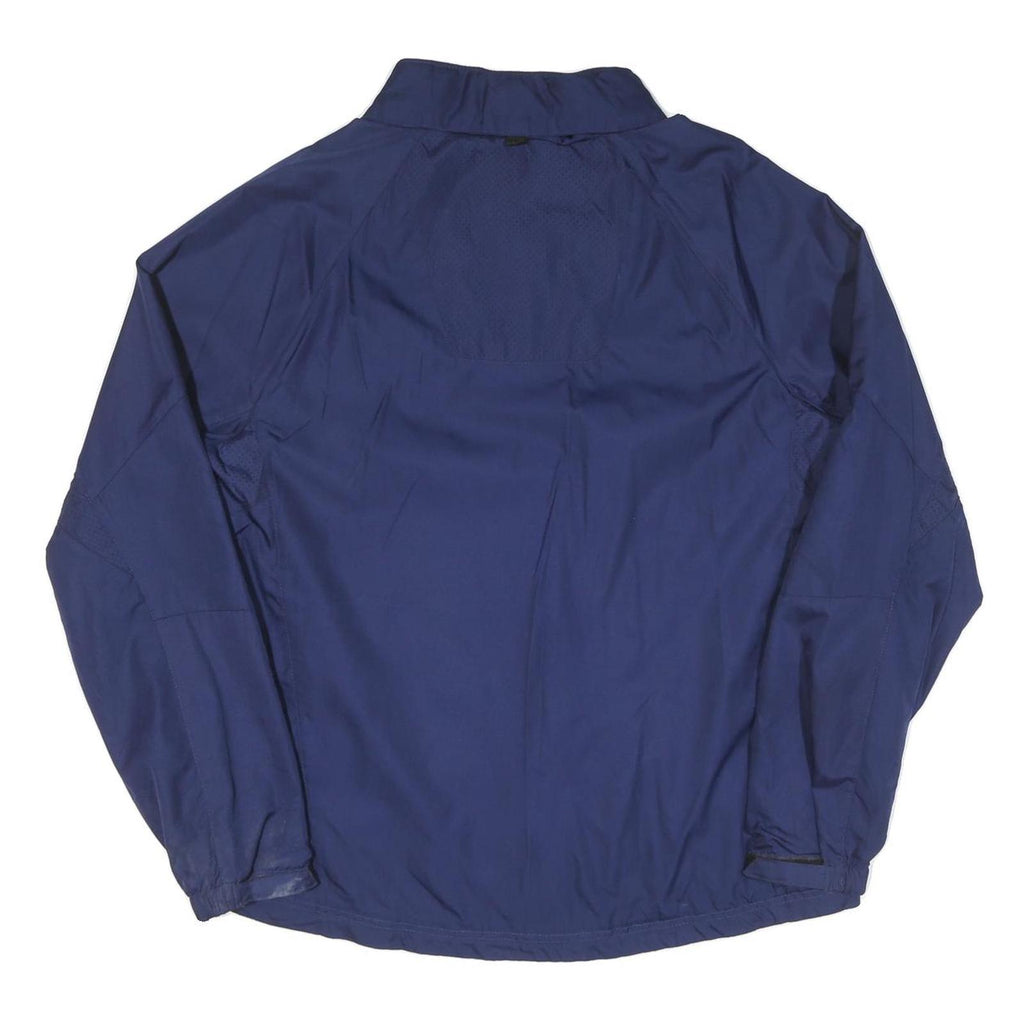 STARTER Mens Blue Polyester Blend Track Jacket L Zip Athletic Casual Sport