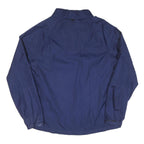 STARTER Mens Blue Polyester Blend Track Jacket L Zip Athletic Casual Sport