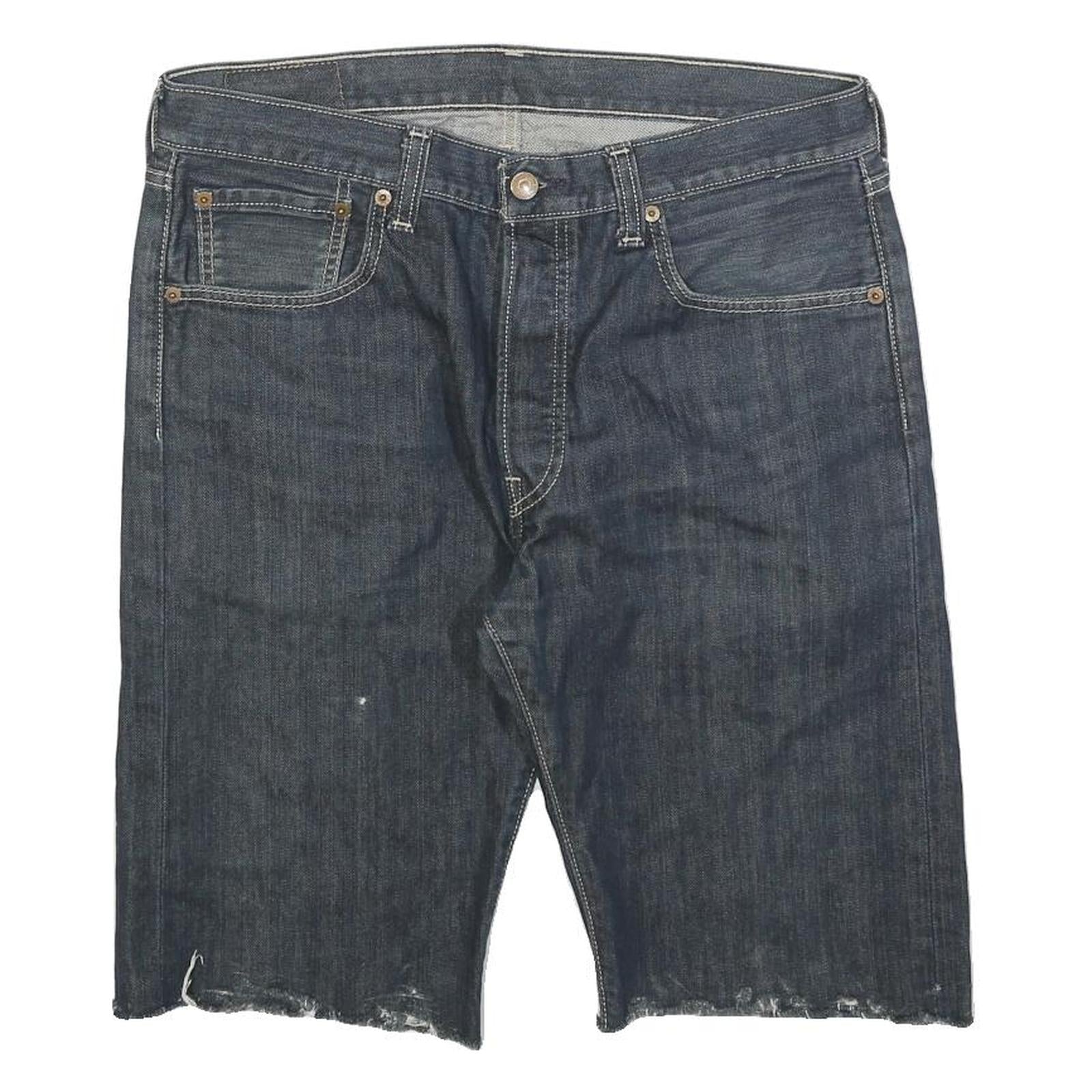 LEVI'S Mens Denim Blue Cut-Off Shorts M W33 Classic Fit Casual