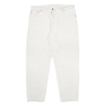 CARHARTT WIP Mens Cotton White Relaxed Straight Trousers W40 L32 Casual Workwear
