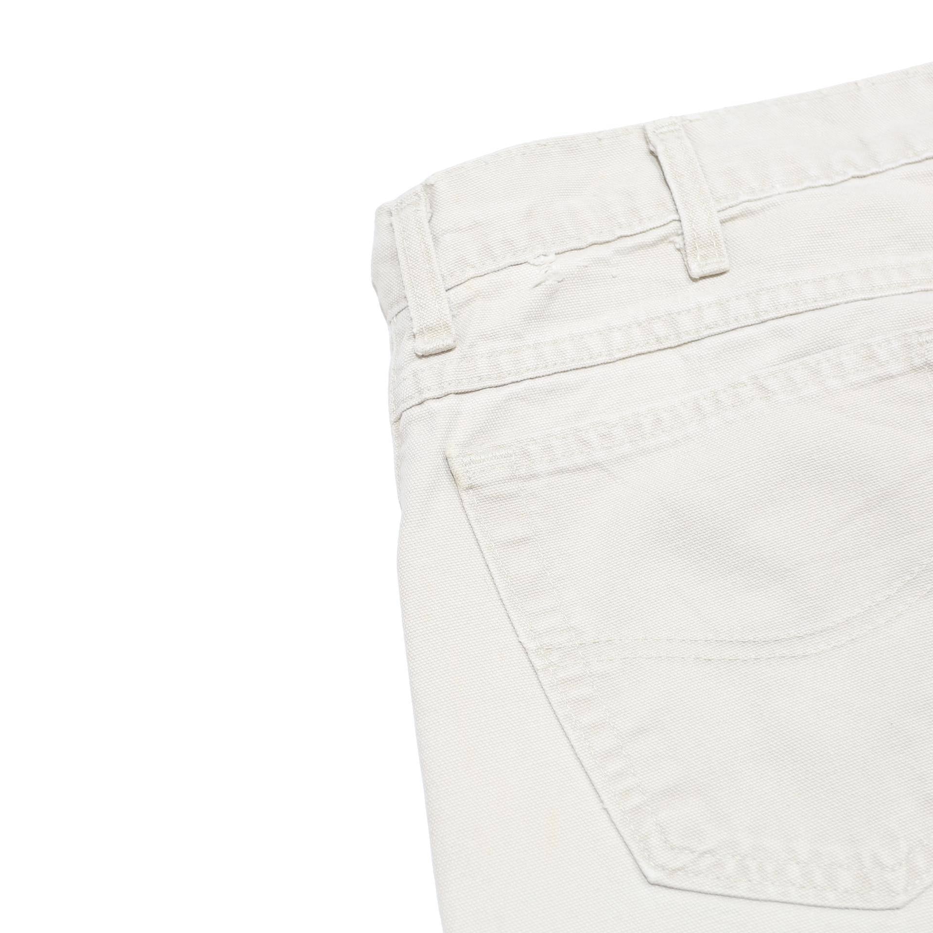CARHARTT WIP Mens Cotton White Relaxed Straight Trousers W40 L32 Casual Workwear