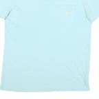 POLO RALPH LAUREN Womens Light Blue & Yellow Pocket T-Shirt S Short Sleeve Crew