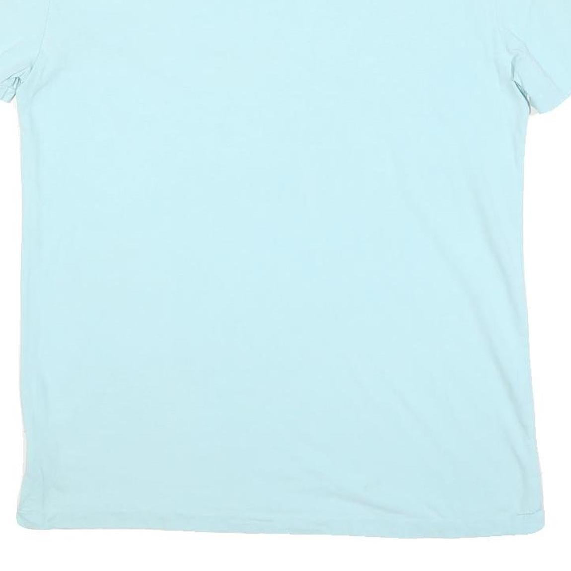 POLO RALPH LAUREN Womens Light Blue & Yellow Pocket T-Shirt S Short Sleeve Crew