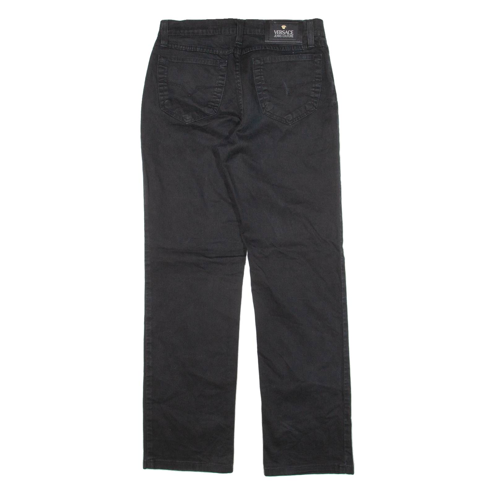 VERSACE JEANS Womens Trousers Black Regular Straight W29 L28