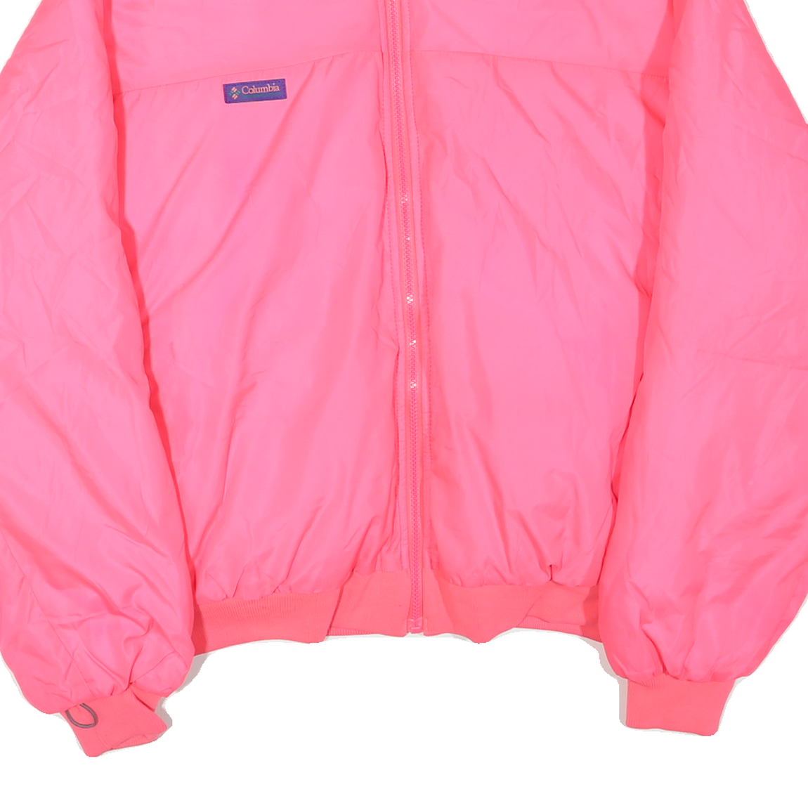 COLUMBIA Womens Pink Shell Jacket XL Polyester Blend Plain Zip Outdoor