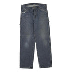 DICKIES Womens Blue Regular Fit Straight Denim Jeans W34 L32 Carpenter Style