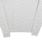 CHAMPION REVERSE WEAVE Mens Grey All Over Logo Crew Neck M Cotton Sweatshirt