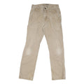 CARHARTT Mens Cotton Blend Beige Regular Leg Trousers W31 L31 Workwear Zip