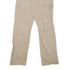 CARHARTT Mens Cotton Blend Beige Regular Leg Trousers W31 L31 Workwear Zip