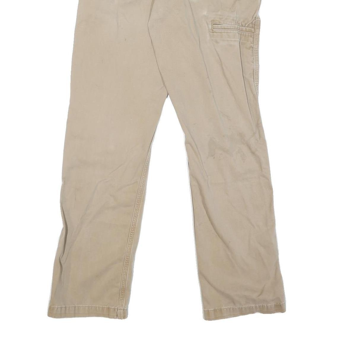 CARHARTT Mens Cotton Blend Beige Regular Leg Trousers W31 L31 Workwear Zip