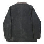 CARHARTT Mens Black & Brown Workwear Jacket 2XL Cotton Canvas Durable Zip