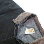 CARHARTT Mens Black & Brown Workwear Jacket 2XL Cotton Canvas Durable Zip