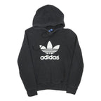 ADIDAS Womens Black Hoodie M Cotton Blend Casual Pullover Sweatshirt