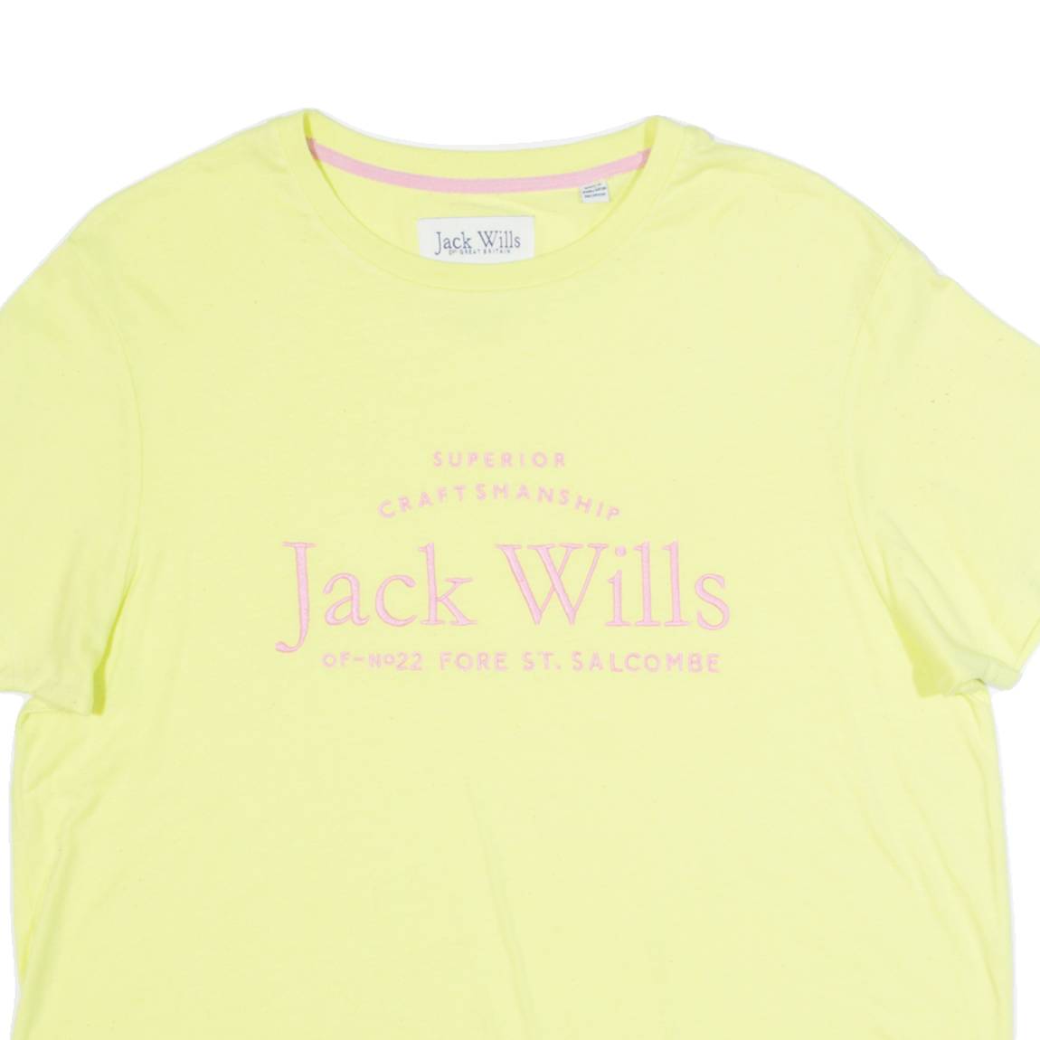JACK WILLS Womens T-Shirt Yellow UK 12