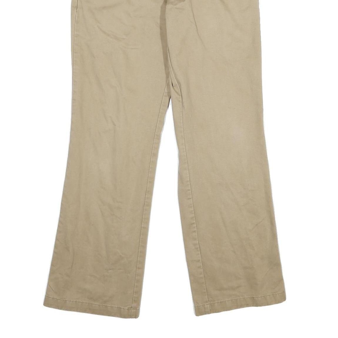 DOCKERS Mens Cotton Beige Classic Fit Straight Leg Trousers W32 L32 Casual Smart