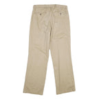 DOCKERS Mens Cotton Beige Classic Fit Straight Leg Trousers W32 L32 Casual Smart