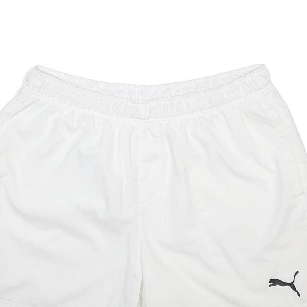 PUMA Mens White Casual Gym Shorts XL W34 Lightweight Polyester