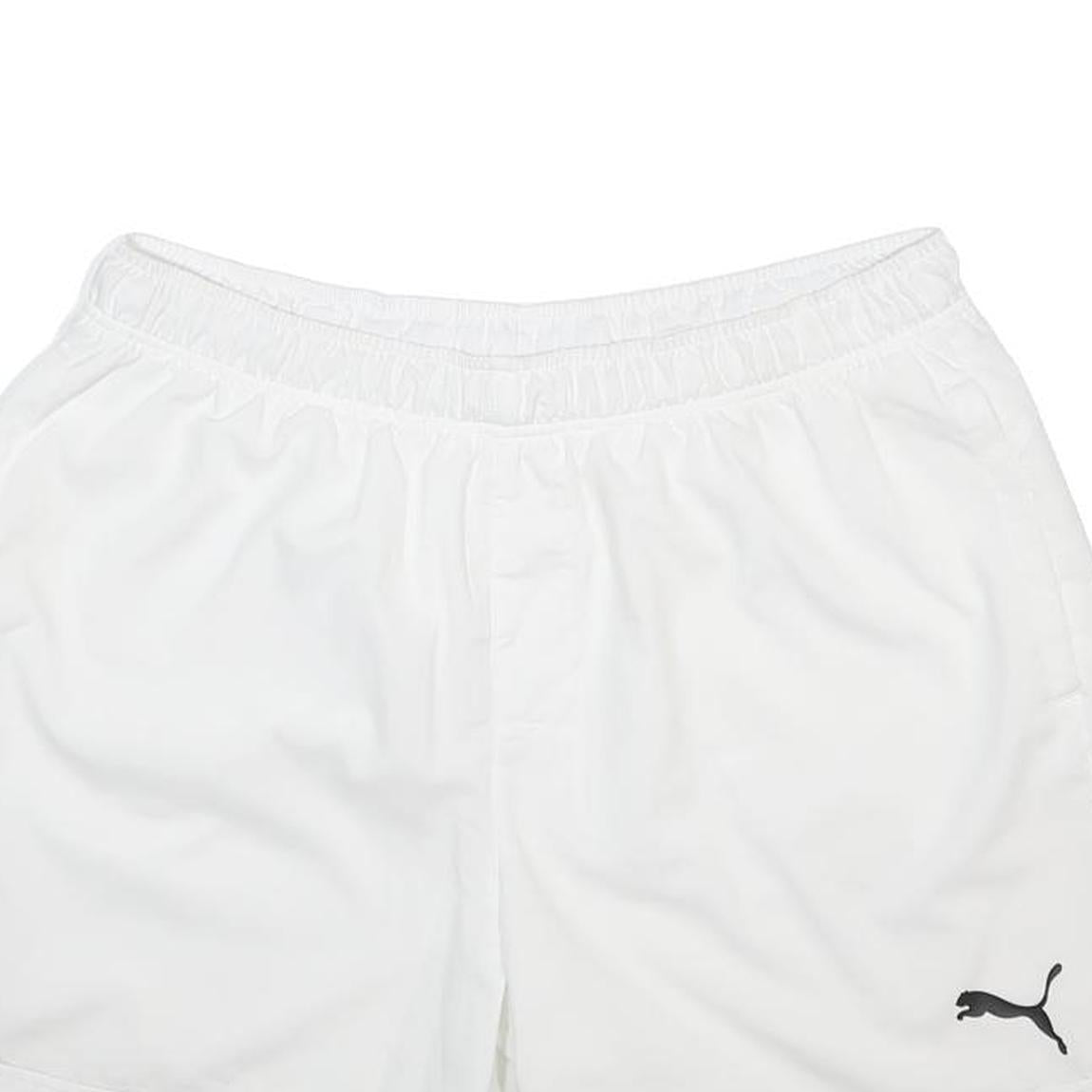 PUMA Mens White Casual Gym Shorts XL W34 Lightweight Polyester