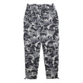 KARL KANI Womens Polyester Grey Black Relaxed Cargo Trousers W33 L30
