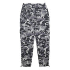 KARL KANI Womens Polyester Grey Black Relaxed Cargo Trousers W33 L30