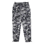 KARL KANI Womens Polyester Grey Black Relaxed Cargo Trousers W33 L30