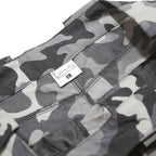 KARL KANI Womens Polyester Grey Black Relaxed Cargo Trousers W33 L30