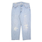 LEVI'S 501 BIG E Womens Jeans Blue Regular Straight Denim Light W34 L27