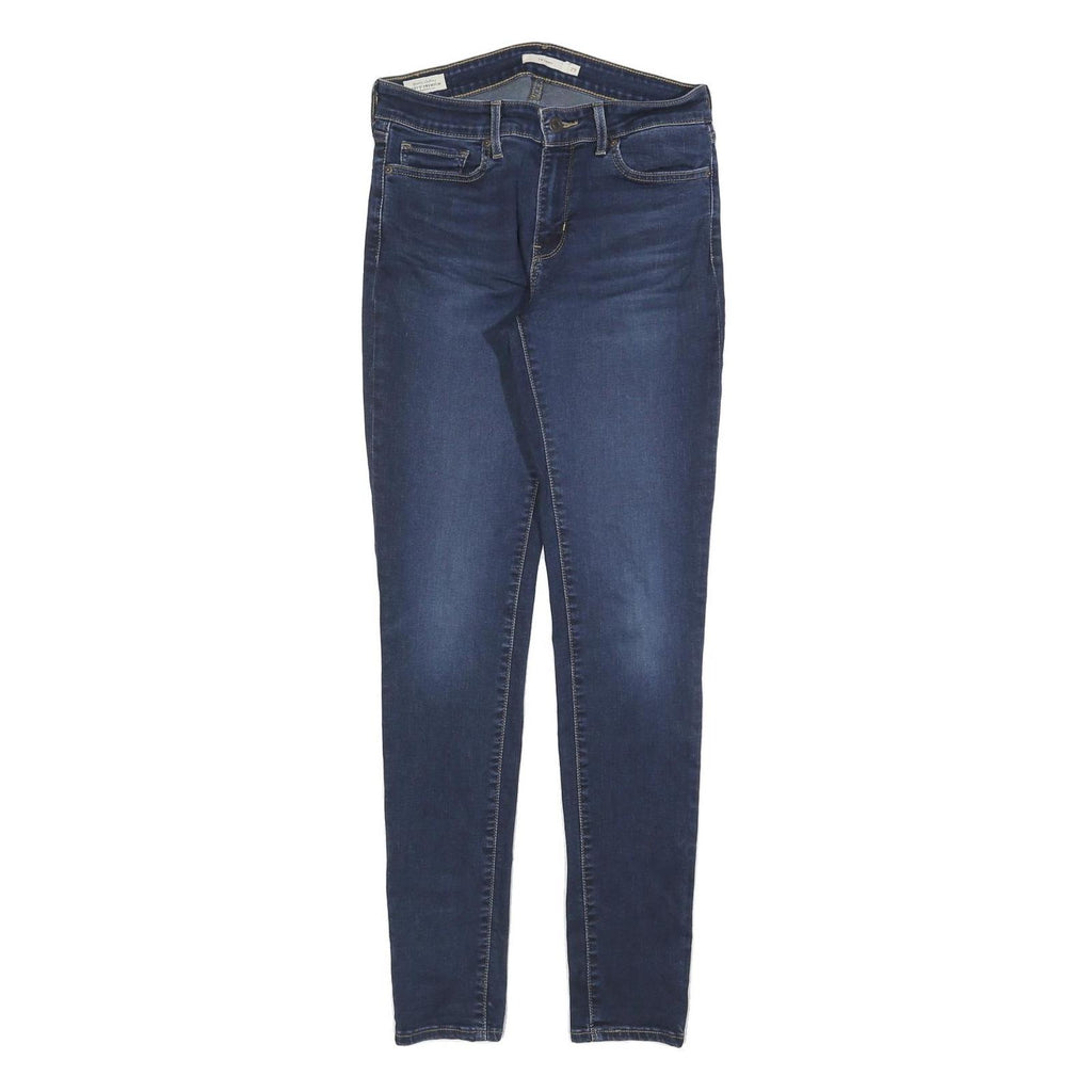 LEVI'S 711 Womens Jeans Blue Slim Skinny Denim Medium W29 L32 Stretch Zip
