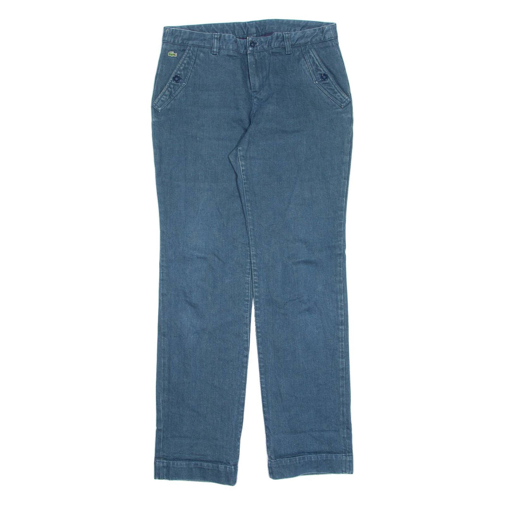LACOSTE Womens Jeans Blue Regular Straight 90s W32 L34