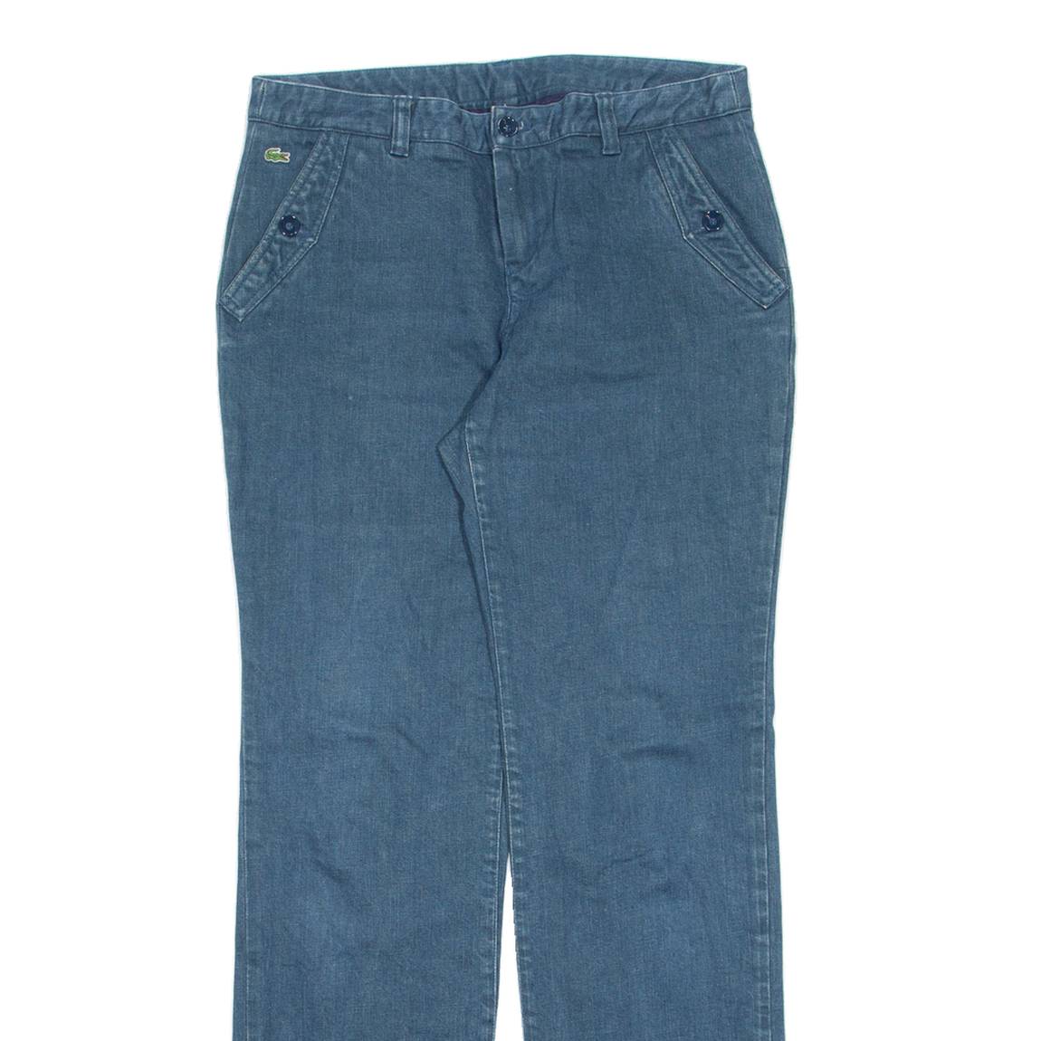 LACOSTE Womens Jeans Blue Regular Straight 90s W32 L34