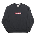 LEVI'S Womens Black S Cotton Crew Neck Pullover Sweatshirt Logo Print