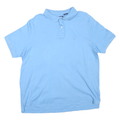 CHAPS Womens Blue Short Sleeve Plain Polo Shirt XL Classic Cotton Blend