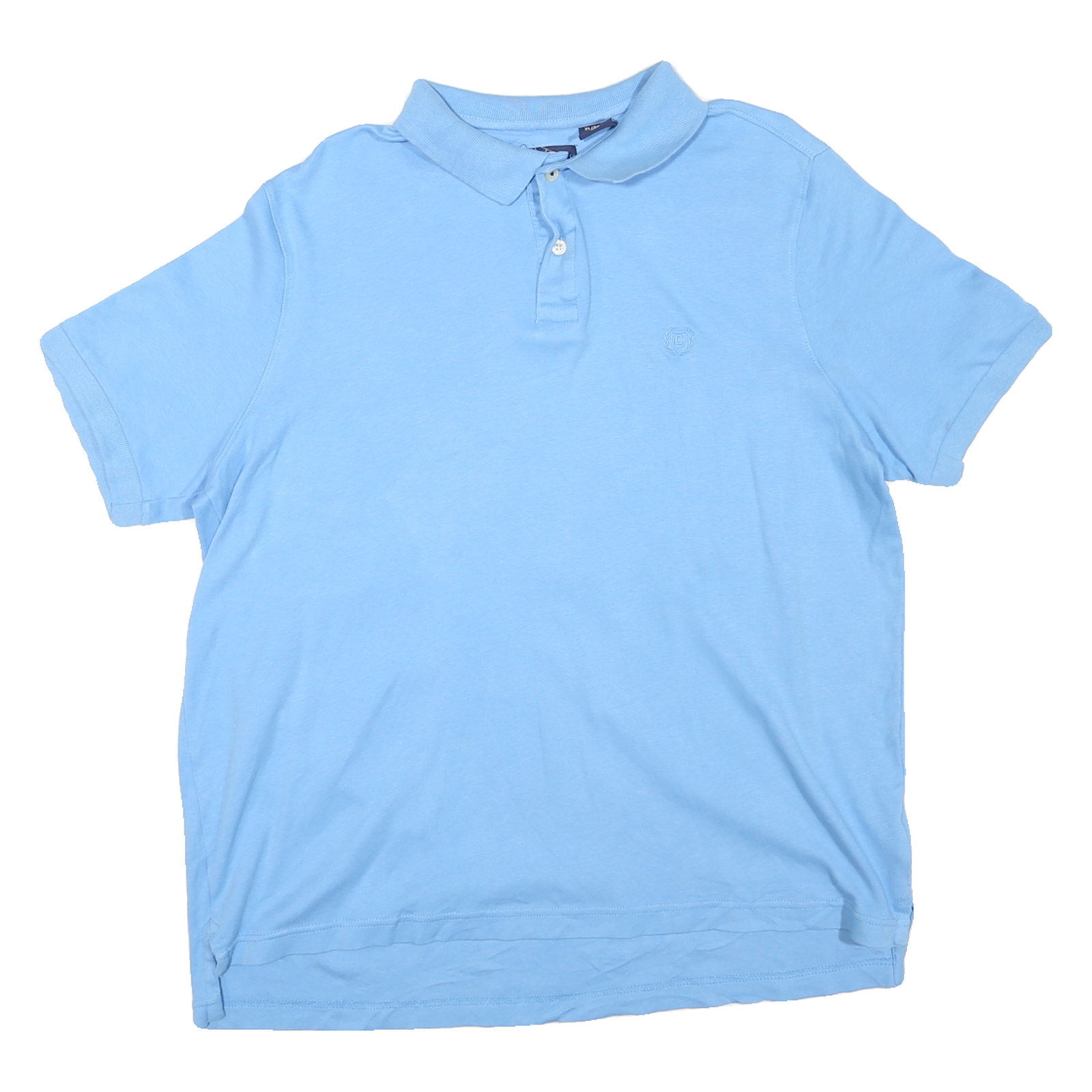 CHAPS Womens Blue Short Sleeve Plain Polo Shirt XL Classic Cotton Blend