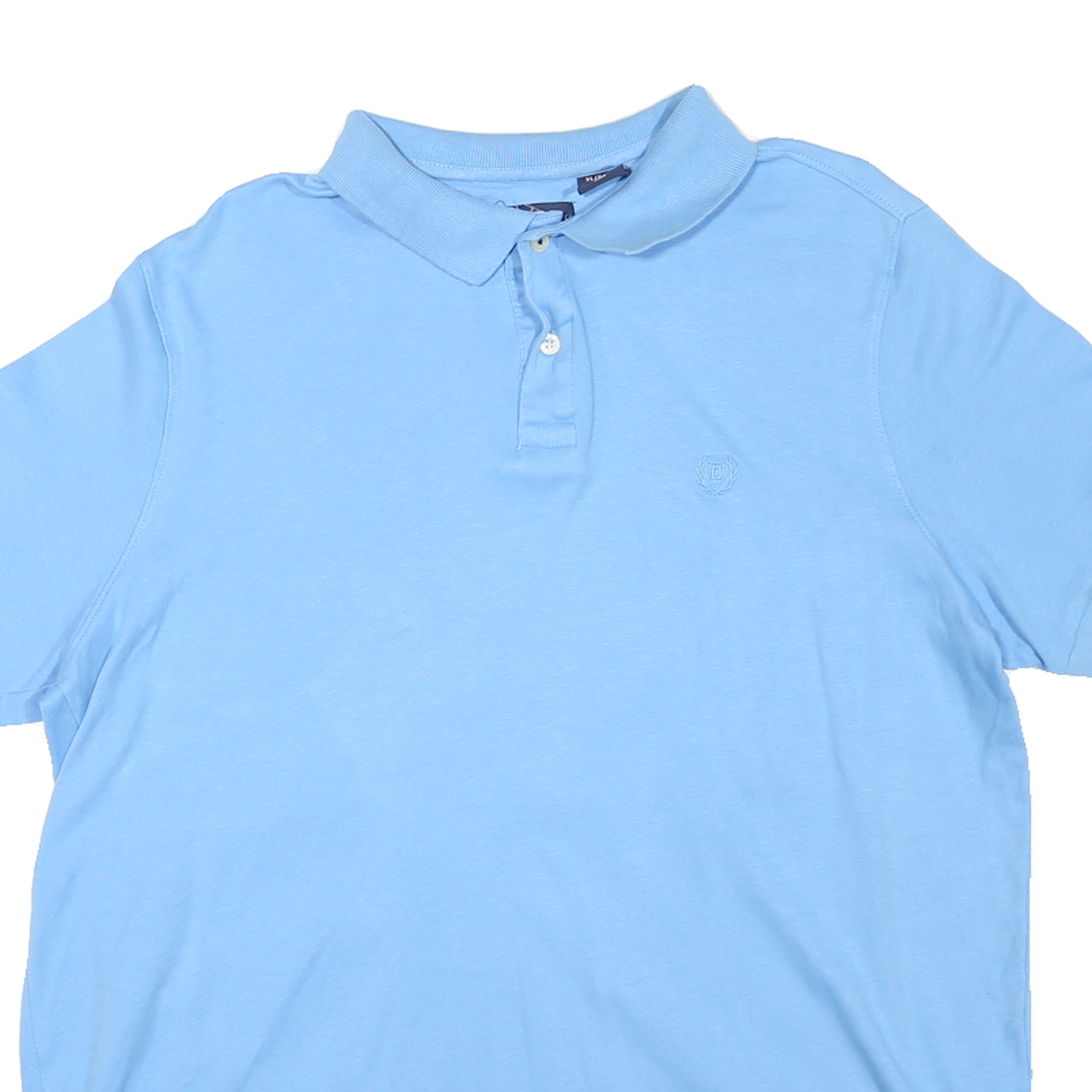 CHAPS Womens Blue Short Sleeve Plain Polo Shirt XL Classic Cotton Blend