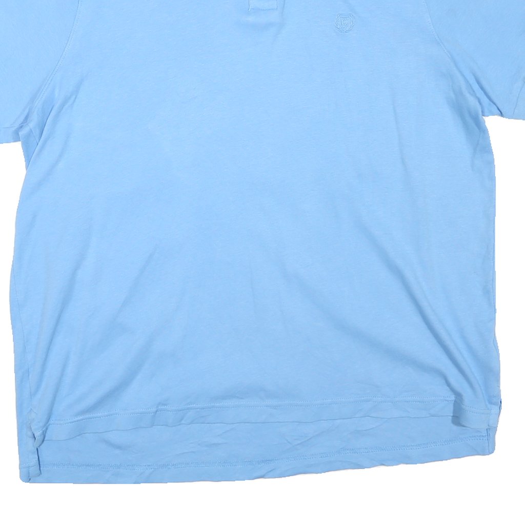 CHAPS Womens Blue Short Sleeve Plain Polo Shirt XL Classic Cotton Blend